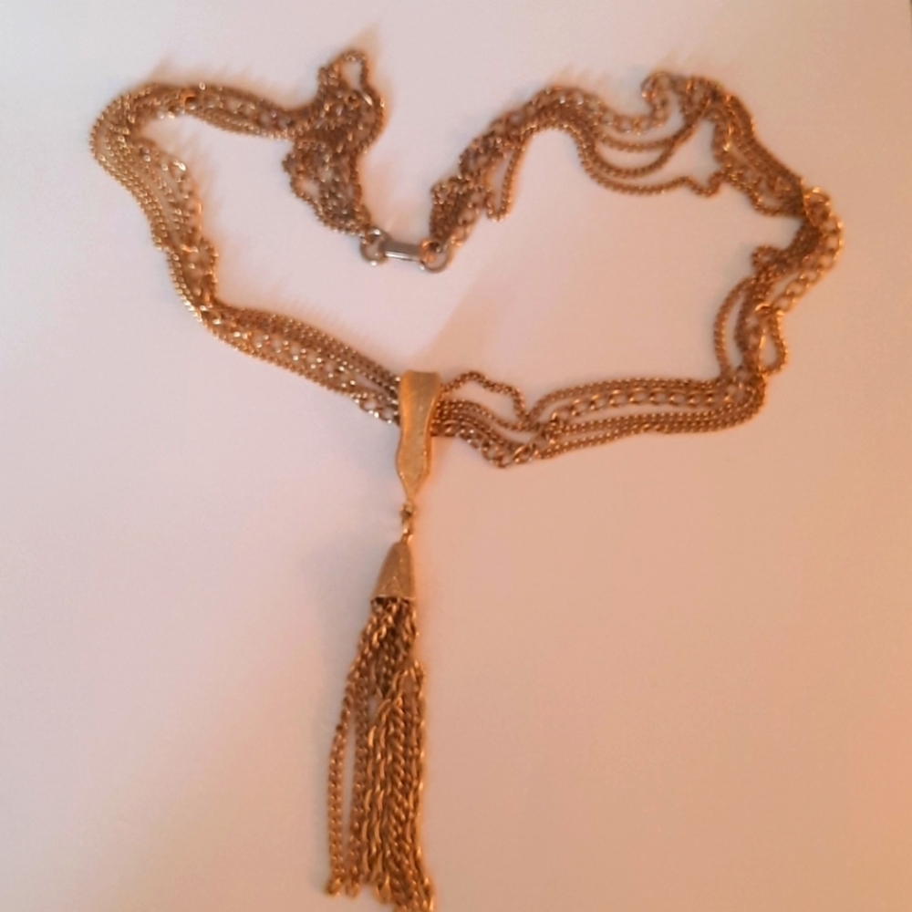 Gold Tassel Necklace